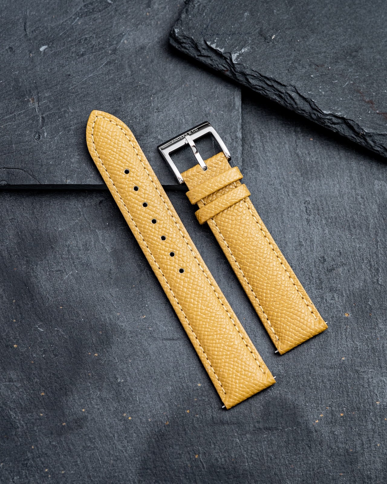 20mm Mustard Yellow Calf Leather Strap