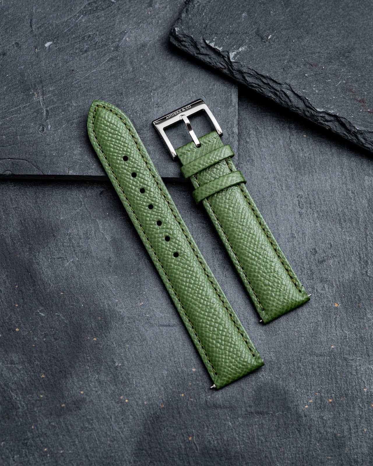 20mm Green Calf Leather Strap
