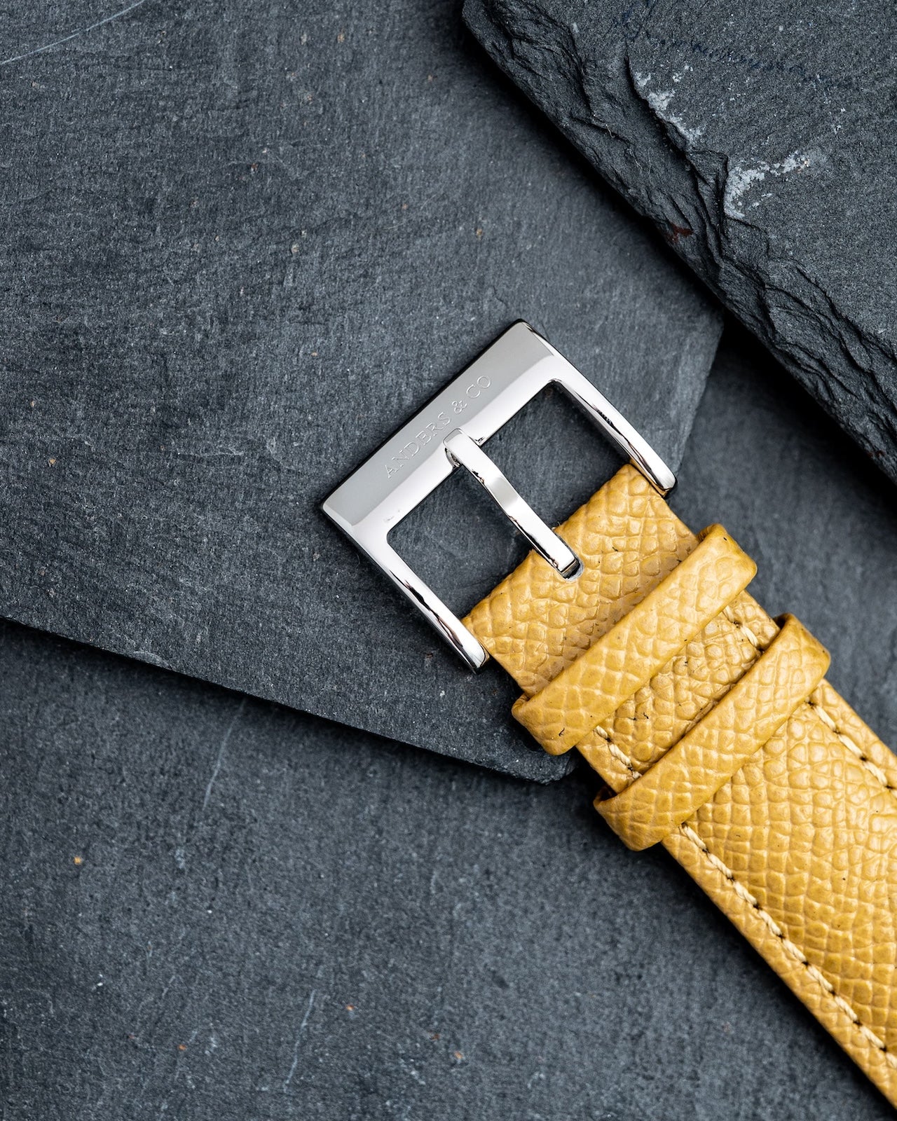 20mm Mustard Yellow Calf Leather Strap