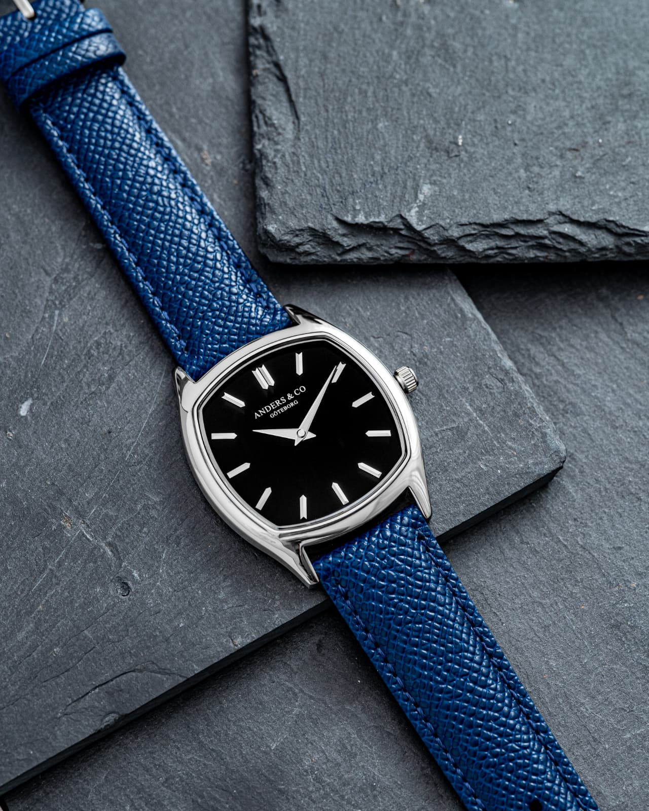 20mm Blue Calf Leather Strap