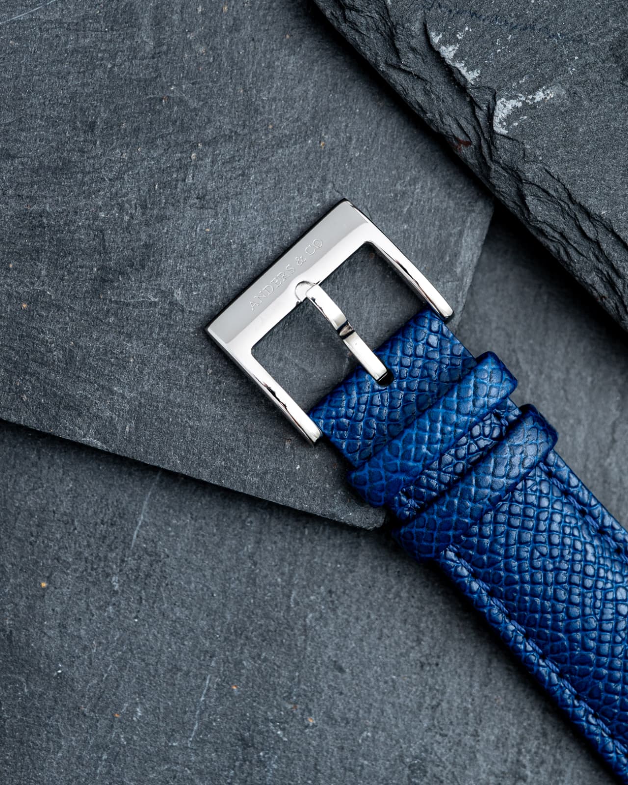20mm Blue Calf Leather Strap