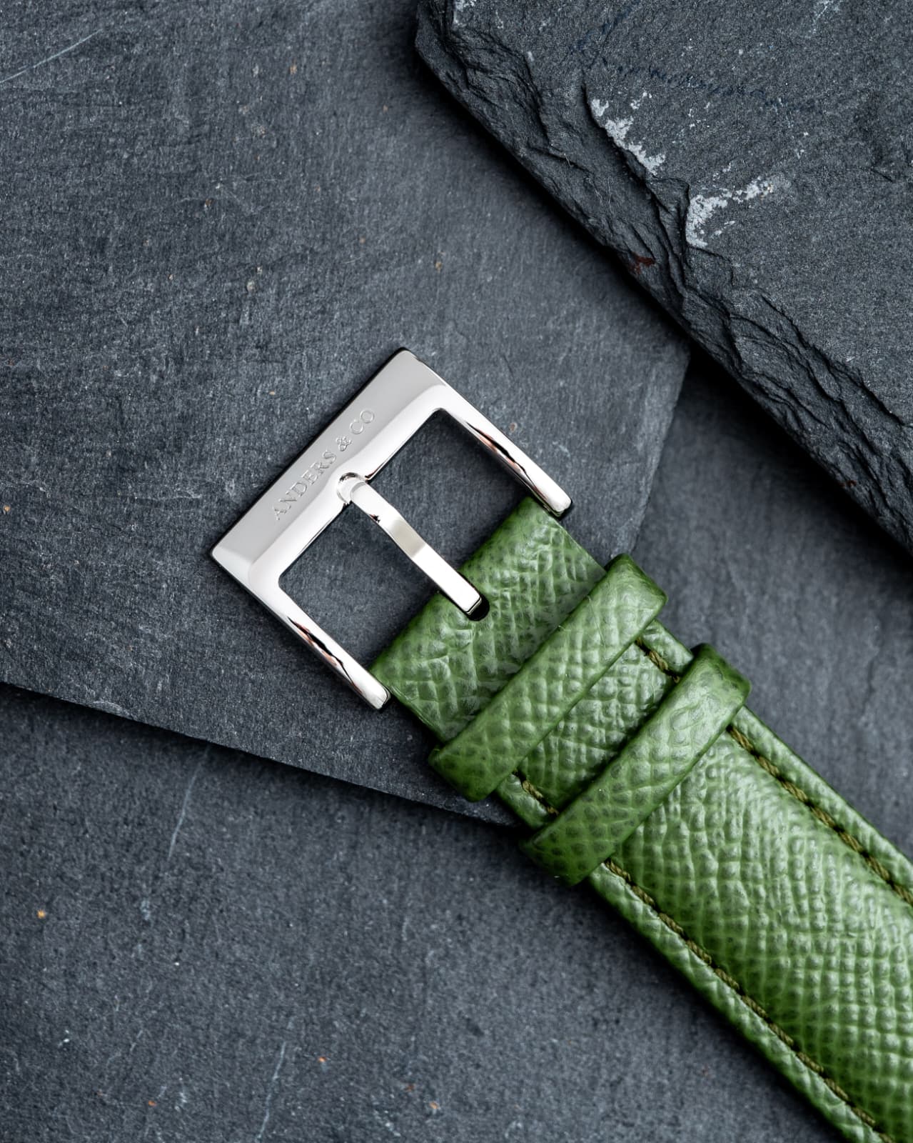 20mm Green Calf Leather Strap