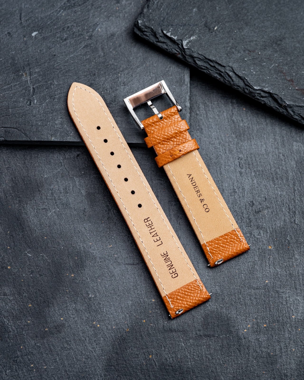 20mm Light Brown Calf Leather Strap